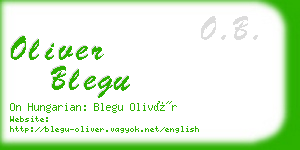 oliver blegu business card